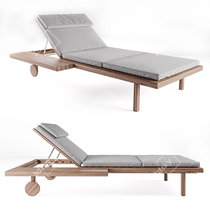 TRIBU Vis-a-Vis Garden Daybed 3D model image 1