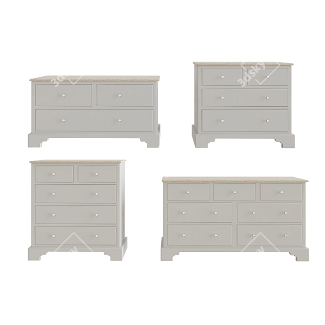 Elegant Chichester Dressers: Timeless Storage Solutions 3D model image 1