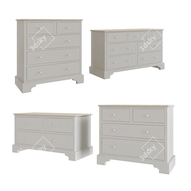 Elegant Chichester Dressers: Timeless Storage Solutions 3D model image 2