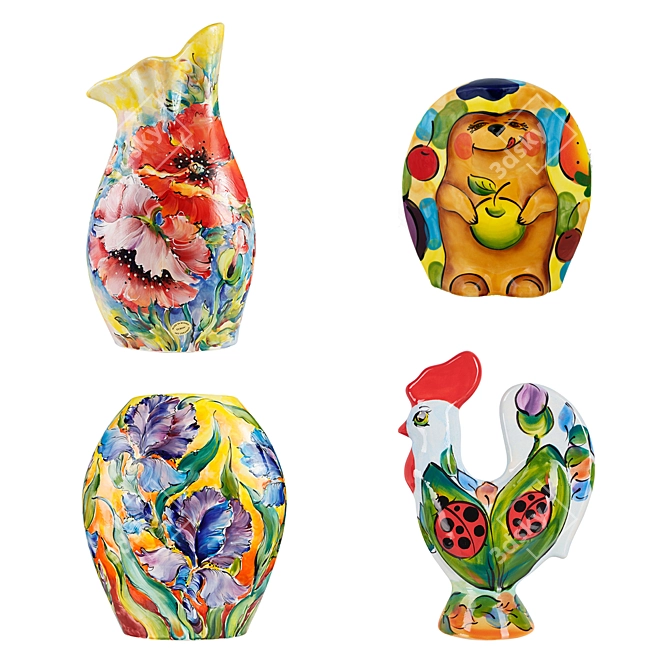 Exquisite Ceramic Figurines by Turov Art 3D model image 1