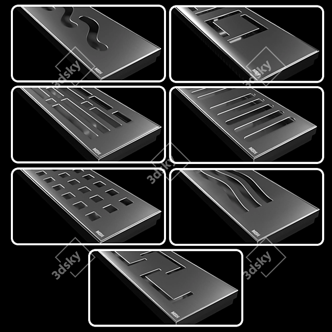 Title: Streamline Shower Channel 3D model image 2