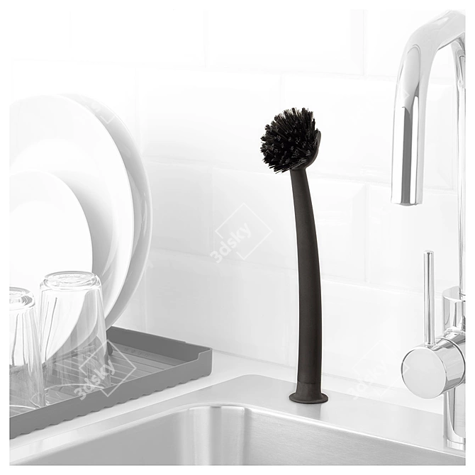 RINNIG Dish Brush with Suction Cup 3D model image 3