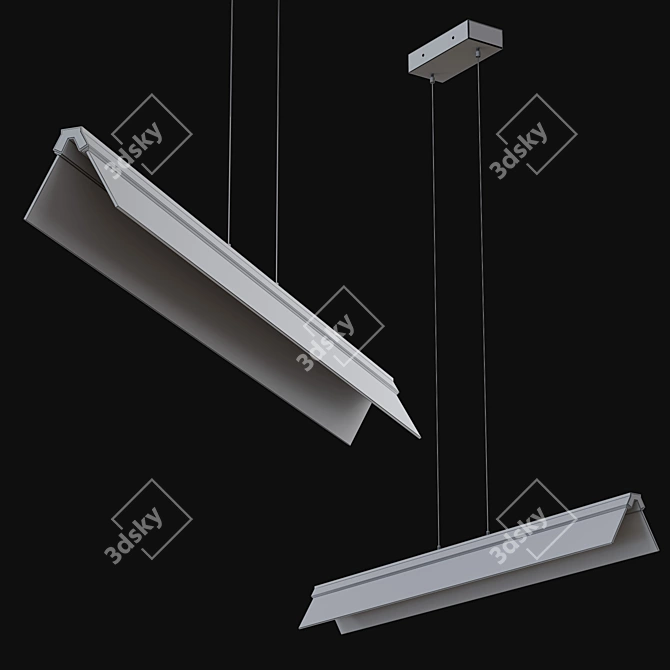 Tech Lighting Span Suspension: Sleek and Efficient 3D model image 2