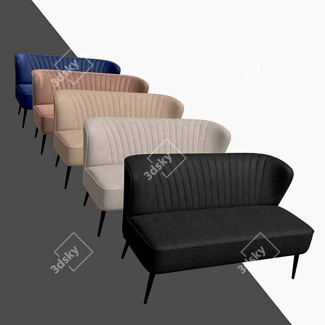 Stylish Jasper Sofa - 5 Color Options 3D model image 2