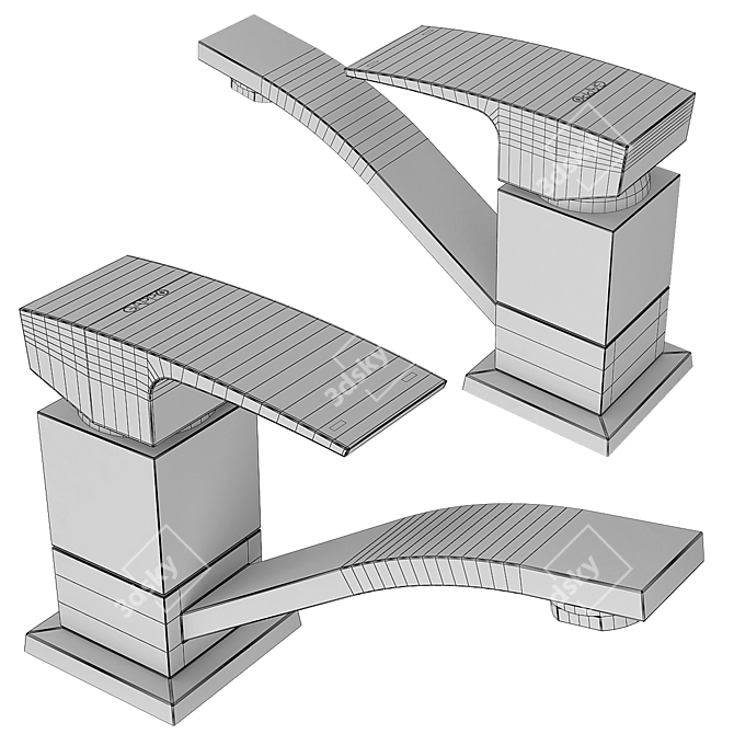 Gappo G4507 Bathroom Sink Mixer 3D model image 3