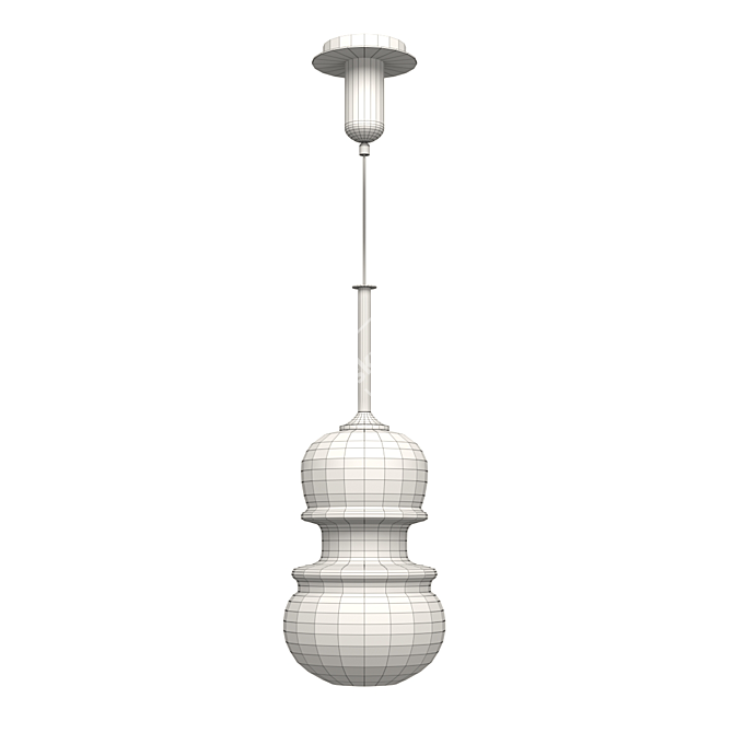 Elegant Sonata Copper Chandelier 3D model image 2