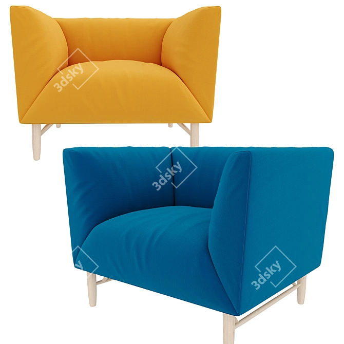 Copla Chair: The Perfect Blend of Style and Comfort 3D model image 1