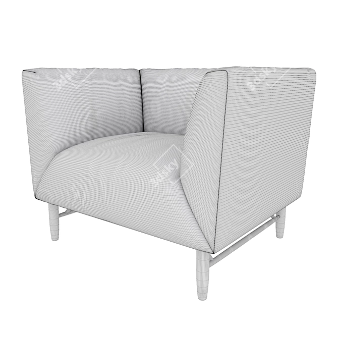 Copla Chair: The Perfect Blend of Style and Comfort 3D model image 2