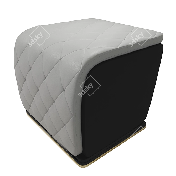 Luxurious Charla Stool: Elegant and Compact 3D model image 3