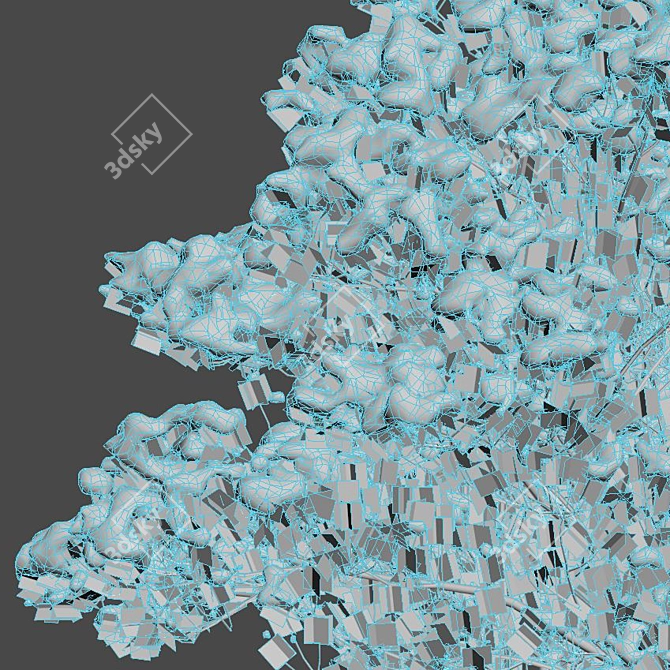 Snow-Covered Pine Trees: 2 Adult Pines, 19-22m Height 3D model image 4