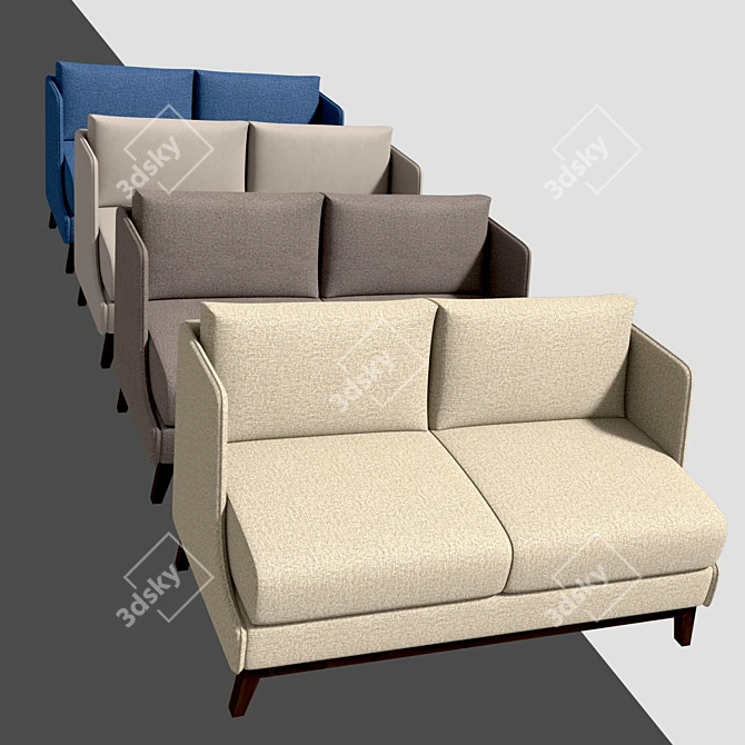 River Sofa: Elegant and Stylish 3D model image 2