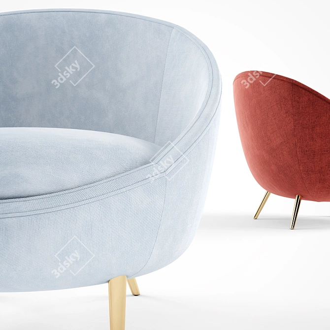 Modern Elegance Ether Chair 3D model image 2