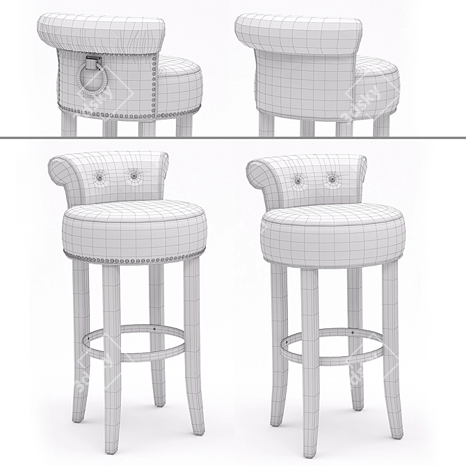 Elegant Eichholtz Sophia Loren Bar Stool 3D model image 3