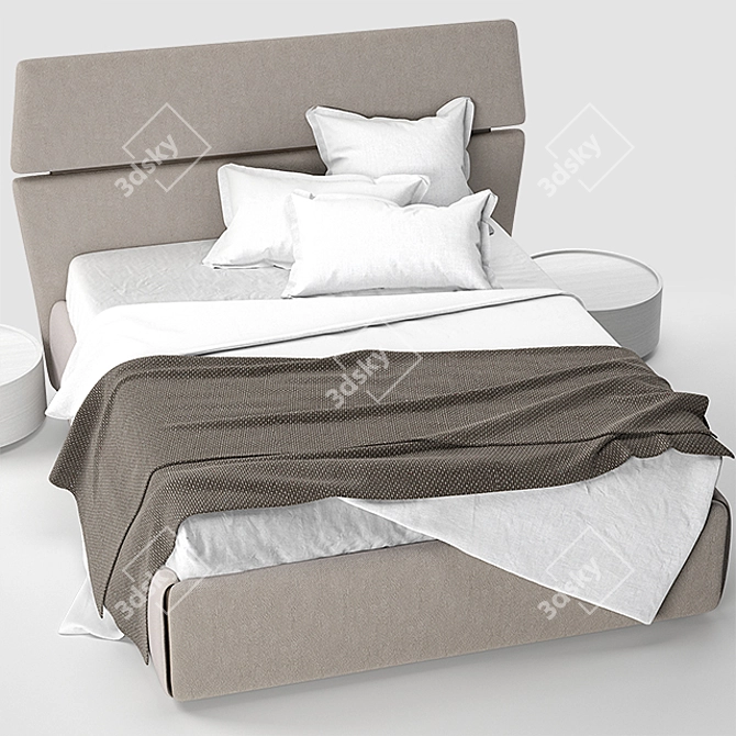 Riialto Pianca Bed: Sleek Design for Stylish Comfort 3D model image 2