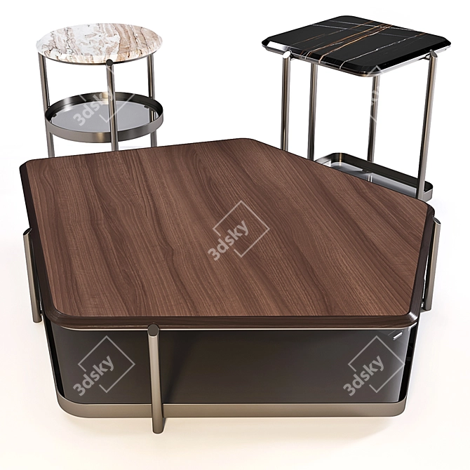 Giorgetti Skyline: Elegant Coffee Table 3D model image 1
