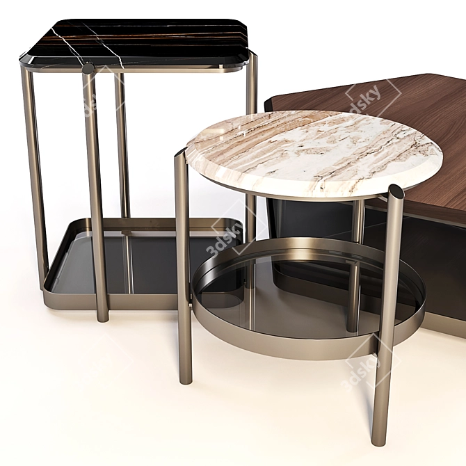 Giorgetti Skyline: Elegant Coffee Table 3D model image 2