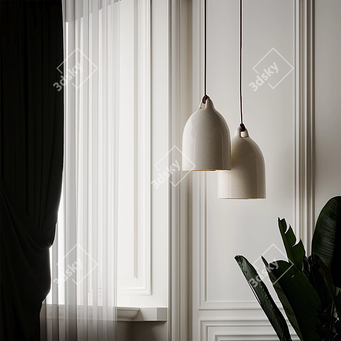 Sleek Buffer Lamp by Wieki 3D model image 4