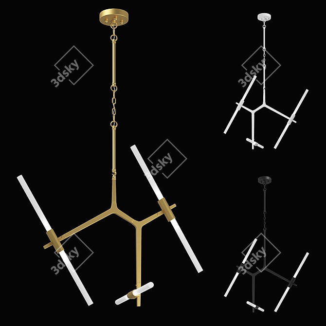 Struttura Lightstar Chandelier - Sleek and Modern Lighting Solution 3D model image 1