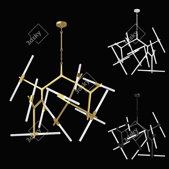 Struttura Lightstar Chandelier - Elegant Lighting Fixture with Adjustable Elements 3D model image 1