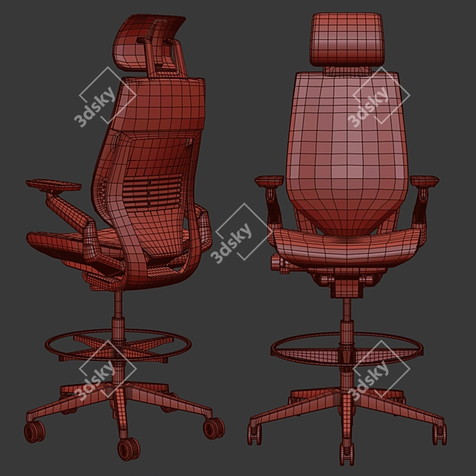 Steelcase Gesture Office Chair 3D model image 3