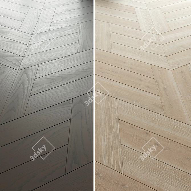 Zonta Chevron Oak Parquet 3D model image 3