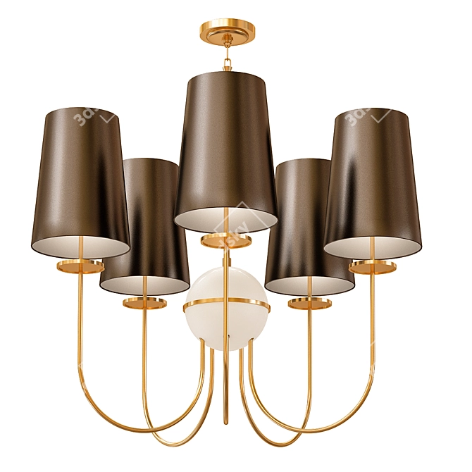 Elegant Black Chandeliers by Robert Abbey 3D model image 1