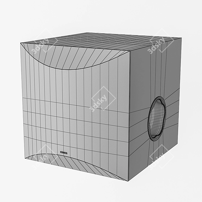 Powerful Yamaha NS-SW100 Subwoofer 3D model image 3