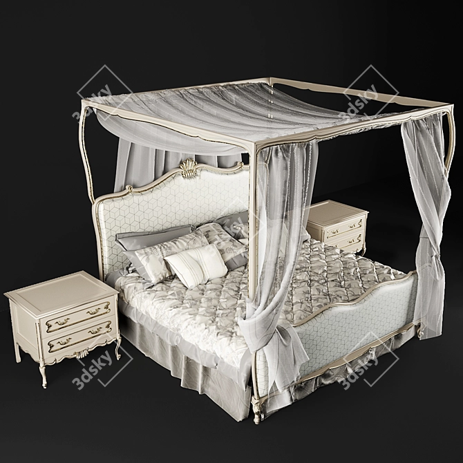 Angelo Cappellini Strauss Bedroom Set 3D model image 2