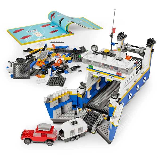 Ship Builders LEGO Creator Set 3D model image 2