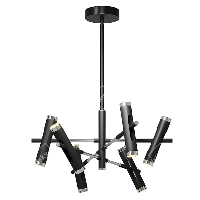 Ambit LED 6-Light Pendant - Sleek and Adjustable 3D model image 1