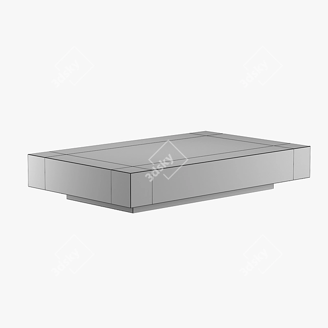 Marble Plinth Coffee Table - Elegant and Versatile 3D model image 2