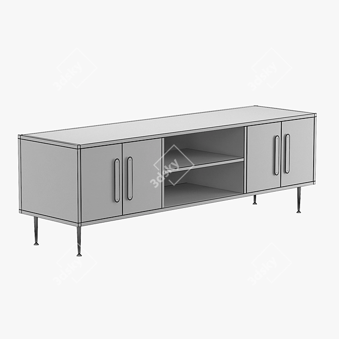 Restoration Hardware Console for Media 3D model image 2