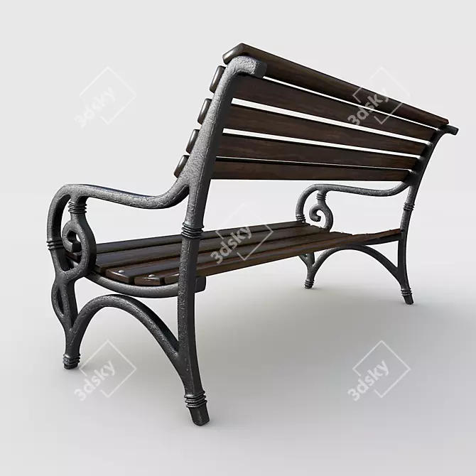 2048x2048 Textured Bench 3D model image 3