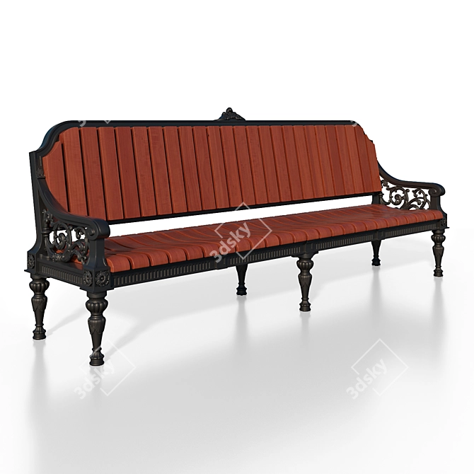 Grand Theater Bench 3D model image 1