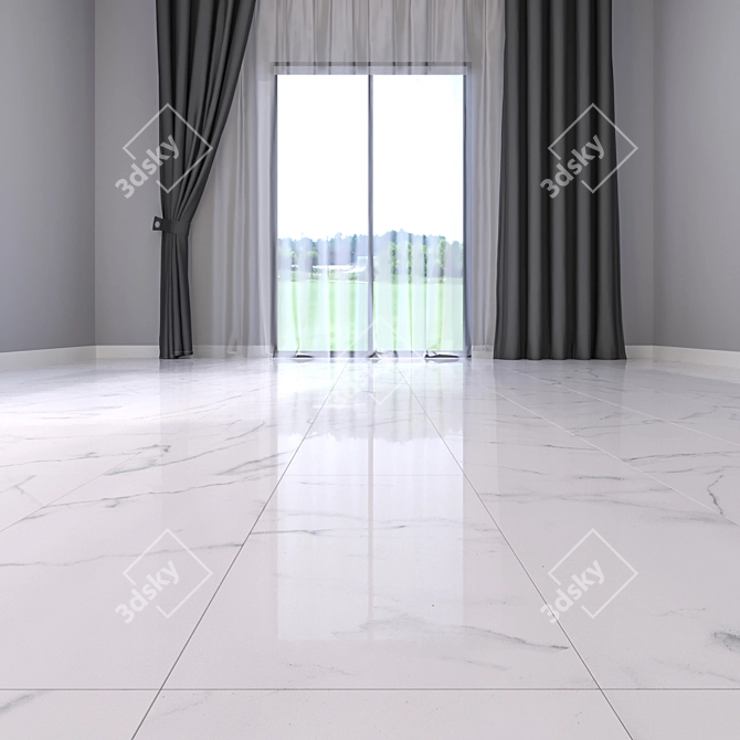 Luxury Marble Floor Tiles 3D model image 2