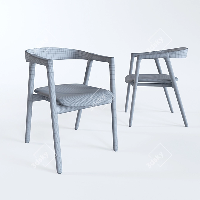 Elegant Muna Chair by Gazzda 3D model image 2