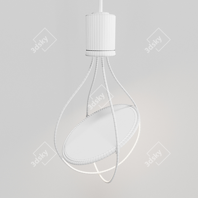 Contemporary Disc Pendant Lamp 3D model image 3