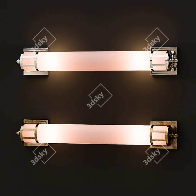 Modern Chrome Bath Wall Light 3D model image 1