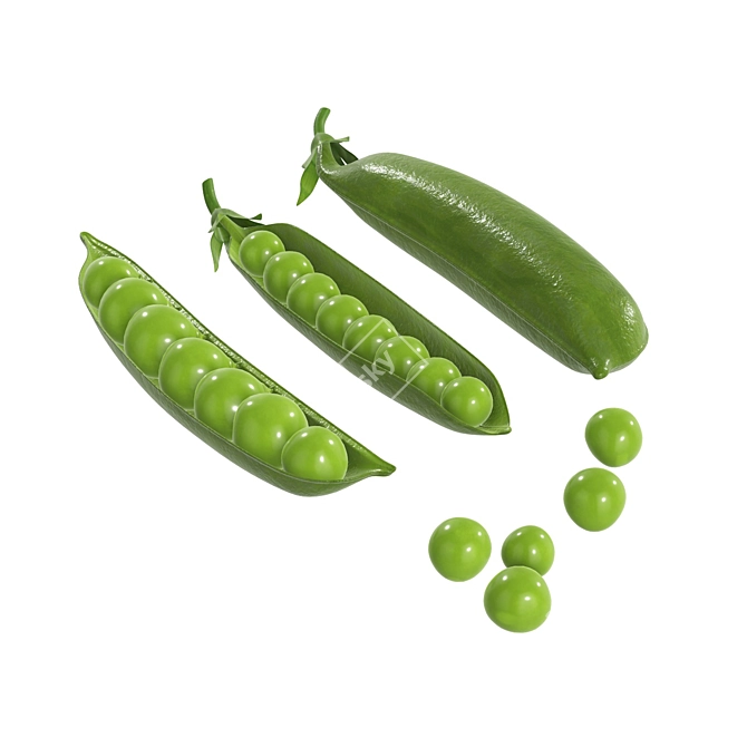 Title: 4k PBR Peas with V-Ray Conversion 3D model image 2