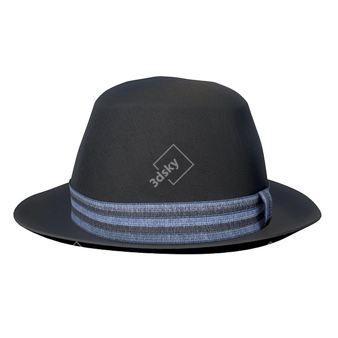 Stylish Retro Hat: Vintage Elegance 3D model image 1