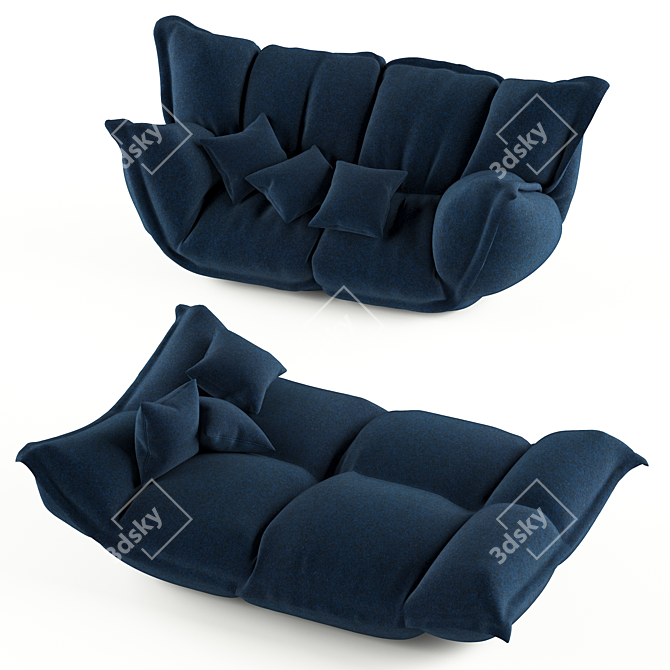 Versatile Modern Sofa Bed 3D model image 1