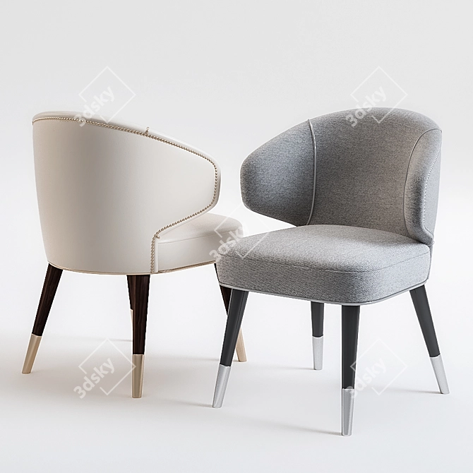 Elegant Tippi Dining Chair 3D model image 1