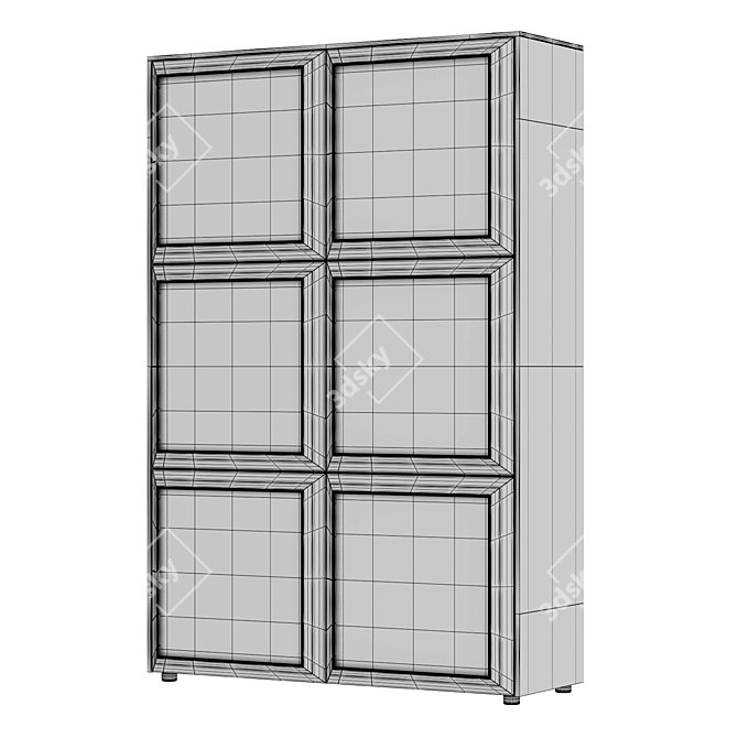 Elegant Porada Kvadro Bookshelf 3D model image 3