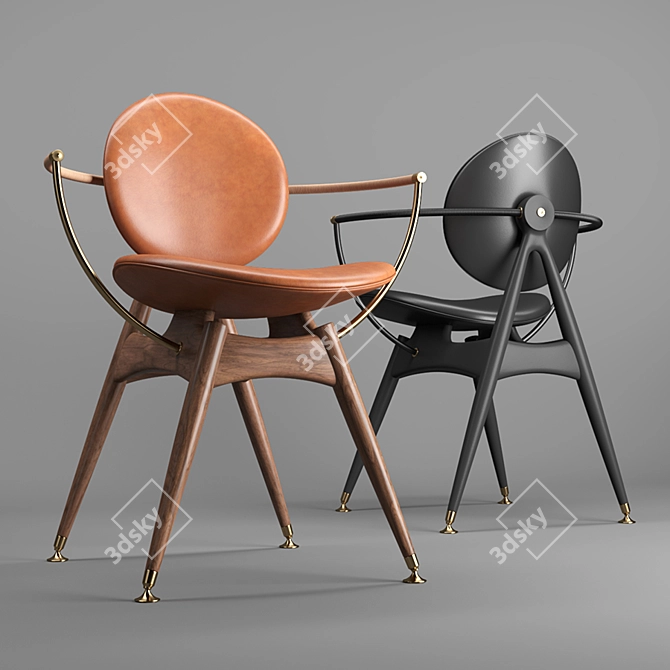 Elegant Armchair for Stylish Dining 3D model image 1