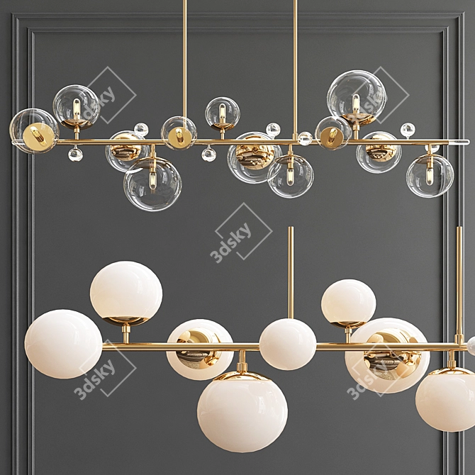 Elegant Troon Chandelier: Illuminate Your Space with Style 3D model image 1