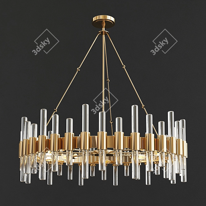 Elegant Chandelier Collection: Arteriors, Eichholtz, Nemo & Luxxu 3D model image 2