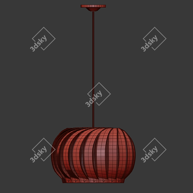 Solar-Powered Wind Turbine Light 3D model image 2