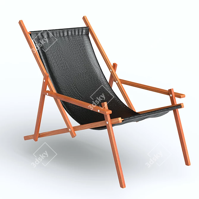 Luxury Leather Sling Chair 3D model image 3