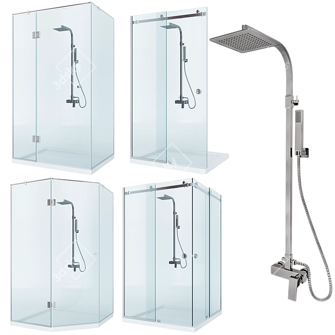 IMPRESE Grafiky ZMK041807090: 3DMax Shower Set 3D model image 1