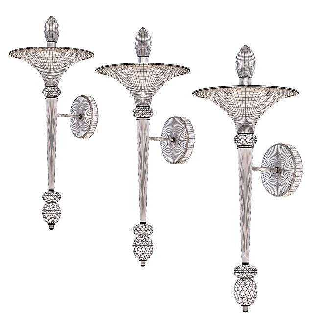 Crystal Lux Miracle AP1: Elegant Classic Chrome Wall Sconce 3D model image 2